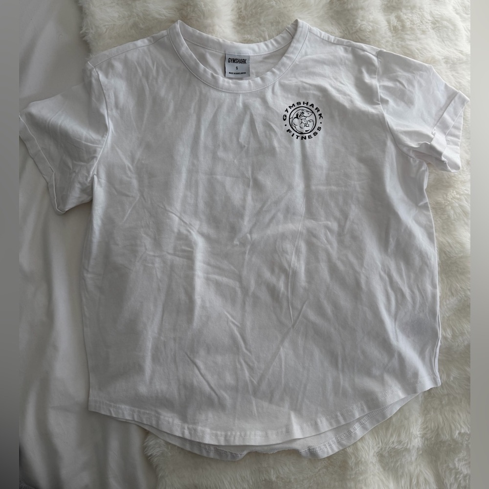 White Womans Gymshark T-Shirt